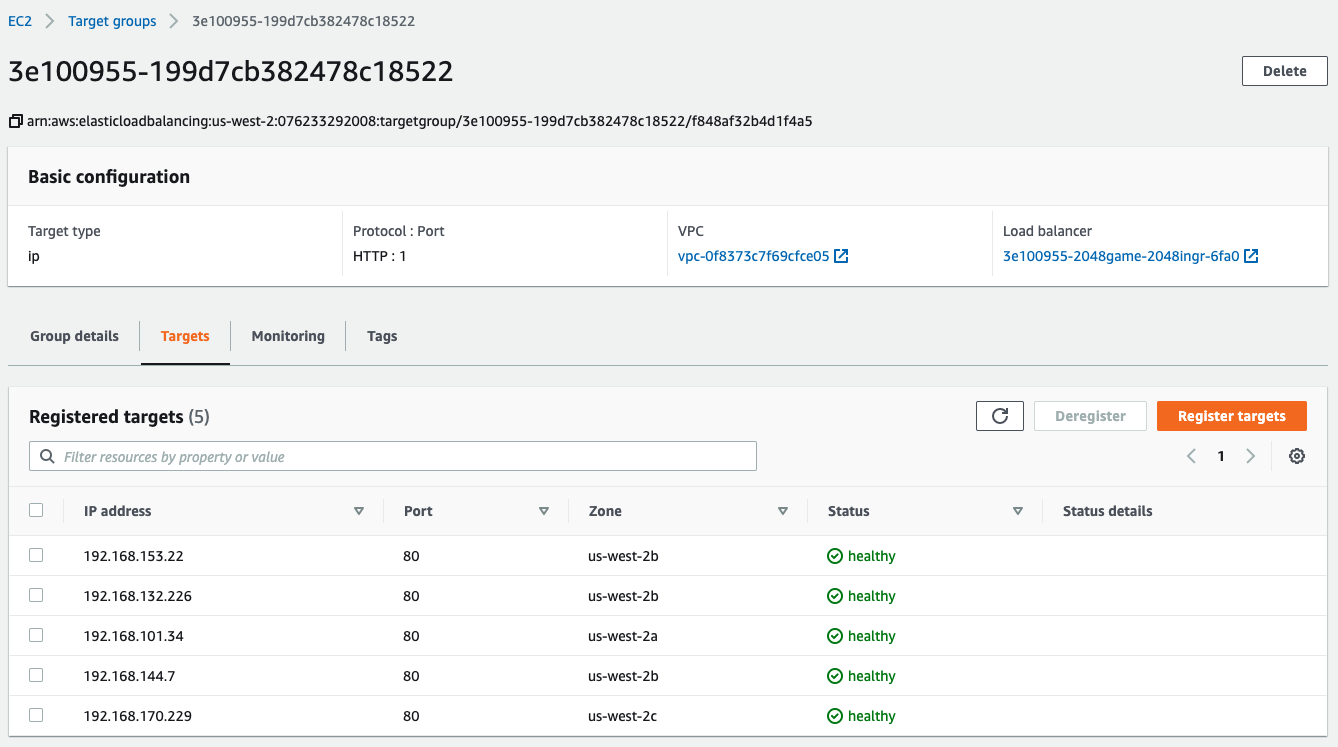 LoadBalancer Targets