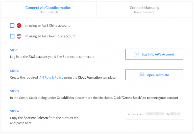 Connect AWS Account Steps
