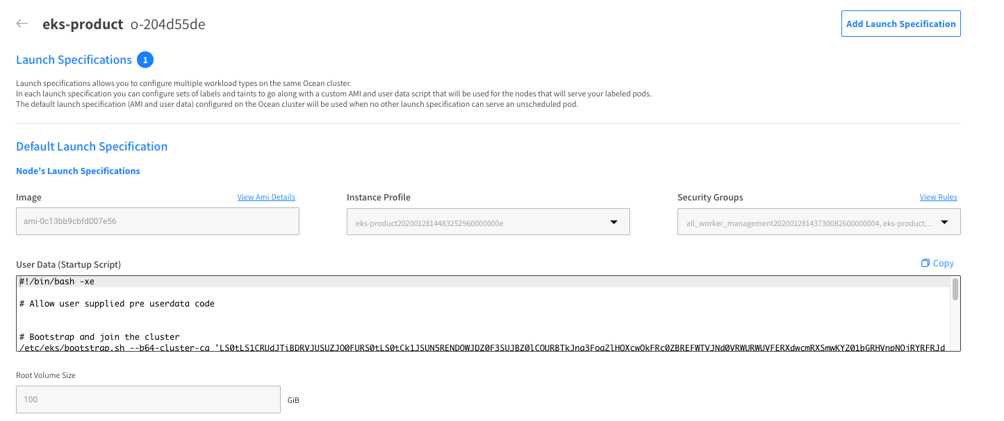Launch Specifications