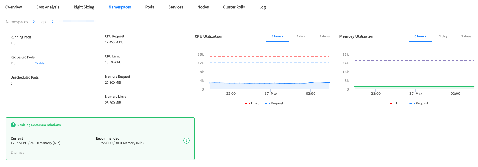 Right Sizing Example 1
